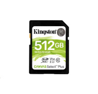 Kingston SDXC karta 512GB Canvas Select Plus (SDC) 100R 85W Class 10 UHS-I