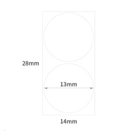 Niimbot štítky R 14x28mm 220ks WhiteRound B pro D11 a D110