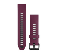 Řemínky QuickFit® 20 Watch Bands, Merlot/Graphite Silicone