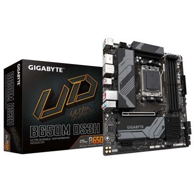 GIGABYTE MB Sc AM5 B650M DS3H, AMD B650, 4xDDR5, 2xDP, 1xHDMI, mATX