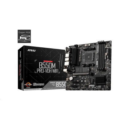 BAZAR - MSI MB Sc AM4 B550M PRO-VDH WIFI, AMD B550, 4xDDR4, VGA, mATX - Po opravě (Bez příšlušenství)