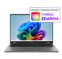 ASUS NTB Vivobook 16 Flip (TP3607SA-OLED034X), Ultra 7-156V, 16" 2880 x 1800, 16GB, 1TB SSD, Intel Arc, W11 Pro, Gray