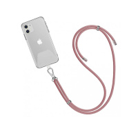 WG - Crossbody lace strap / transparent / soft pink