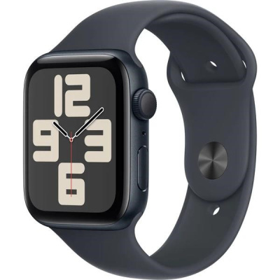 Apple Watch SE (2024) GPS 44mm Midnight Aluminium Case with Midnight Sport Band - S/M