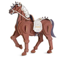 RoboTime Dřevěná skládačka Bojovný kůň