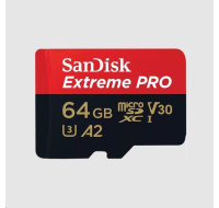 SanDisk micro SDXC karta 64GB Extreme PRO (200 MB/s Class 10, UHS-I U3 V30) + adaptér