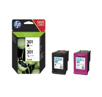 HP 301 Ink Cartridge Combo 2-Pack, N9J72AE (190 / 165 pages)