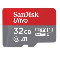 SanDisk MicroSDHC karta 32GB Ultra (120MB/s, A1 Class 10 UHS-I, Android - Tablet Packaging, Memory Zone App) + adaptér