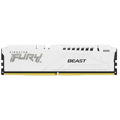 KINGSTON DIMM DDR5 16GB 6000MT/s CL30 ECC FURY Beast XMP Bílá