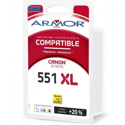 ARMOR cartridge pro CANON MG5450, 6350, Yellow 13 ml, (CLI551YXL)