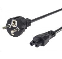 PREMIUMCORD Kabel napájecí 230V pro NTB 2m (3pin C5, trojlístek, "Mickey Mouse")