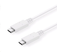 C-TECH kabel USB 3.2, Type-C (CM/CM), PD 100W, 20Gbps, 2m, bílý