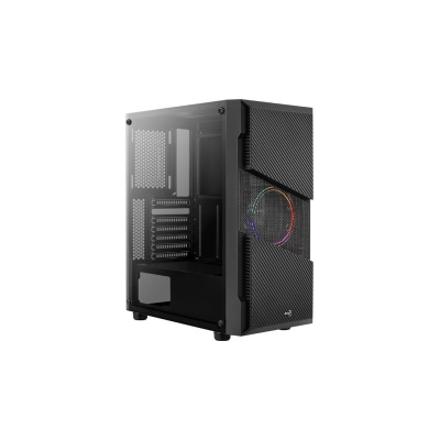 AEROCOOL skříň Menace Saturn FRGB ML G, Mid tower, 2x USB 3.0, 2x audio, 1x 120mm FRGB Fan, bez zdroje