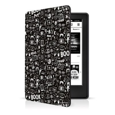 CONNECT IT Pouzdro pro Amazon Kindle Paperwhite 2024, doodle černá